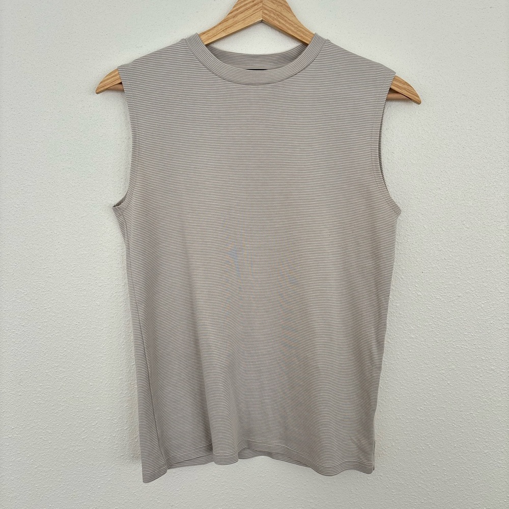 Theory Soft Striped Sleeveless Shirt